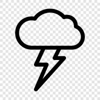 storm, weather, lightning, rain icon svg