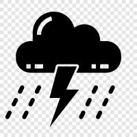 storm, rain, thunder, lightning icon svg