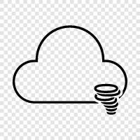 storm, weather, tornado watch, tornado warning icon svg