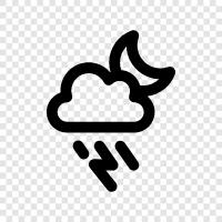 storm, thunder, lightning, rain icon svg