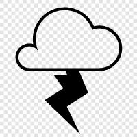 storm, lightning, rain, weather icon svg