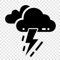 storm, lightning, rain, weather icon svg