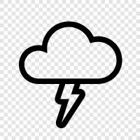 storm, weather, lightning, rain icon svg