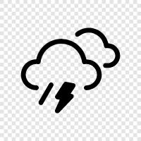 storm, weather, lightning, rain icon svg