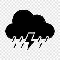 storm, rain, thunder, lightning icon svg