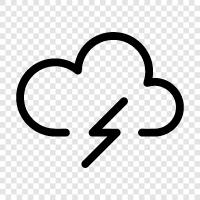 storm, lightening, rain, weather icon svg