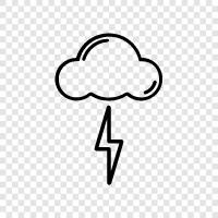 storm, lightning, rain, weather icon svg