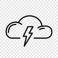 storm, rain, lightning, thunder icon svg