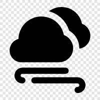 stormy, gusty, rainy, blustery icon svg