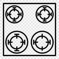 stovetop, gas stove, electric stove, stovetop range icon svg