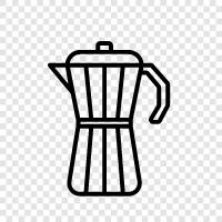 stovetop espresso maker, coffee maker, coffee, espresso icon svg