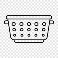 strainers, kitchen strainer, food strainer, vegetable strainer icon svg