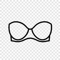 strapless bras, strapless clothing, padded bras, padded bras for women icon svg