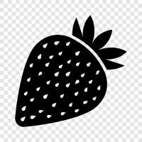 strawberries, berry, fruit, fruit juice icon svg