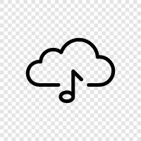 streaming, music, audio, Cloud Audio icon svg