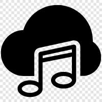 Streaming Music, Unlimited Music, Online Music, Cloud Music Services icon svg