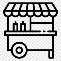 street food, food truck, food stand, food cart icon svg