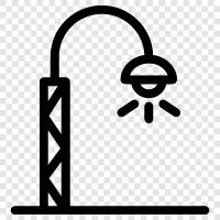 Street light, Street light pollution, Street light filtering, Street light restoration icon svg