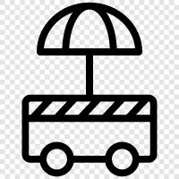 street vendor, street food, food truck icon svg