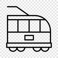 Straßenbahn, elektrisch, Bus, Eisenbahn symbol