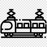 streetcar, urban rail, light rail, transit icon svg