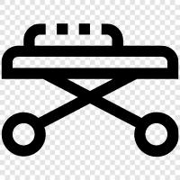 stretcher, ambulance, stretcher bed, ambulance bed icon svg