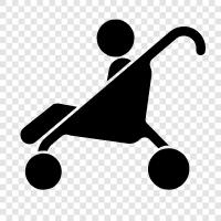 stroller, buggy, carriage, baby carrier icon svg