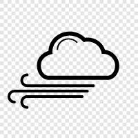 strong, gusty, cold, rain icon svg