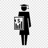 Student in Business, Business Education, Business Students, College Students in Business icon svg