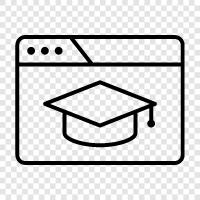 students, high school, college, university icon svg