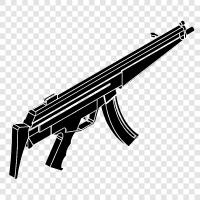 submachine gun, SMG, machine gun, automatic icon svg