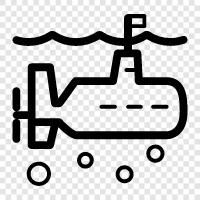 submarine, submarine warfare, submarines, undersea icon svg