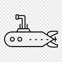 submarine, submarines, submersible, underwater icon svg