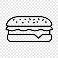 subs, sandwich, sandwich shop, sub sandwich icon svg