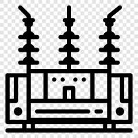 substation, transformer, power, electrical icon svg