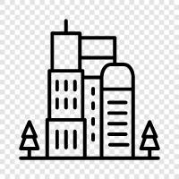 suburb, city, community, population icon svg