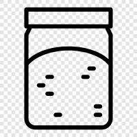 sugar, jar, sweet, white icon svg