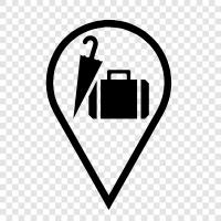 suitcase, travel, bag, shoulder icon svg