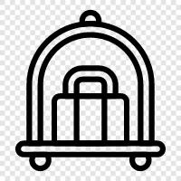 Suitcase Cart, Luggage Racking, Suitcase Racking, Luggage Cart icon svg