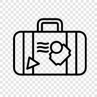 suitcase, carryon, checked bag, backpack icon svg