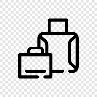 suitcases, backpacks, duffel bags, totes icon svg