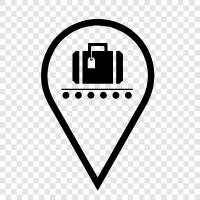 suitcases, bags, travel, carryon icon svg