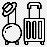 suitcases, backpacks, travel bags, duffel bags icon svg