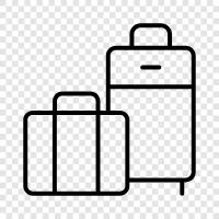 Koffer, Handgepäck, überprüft, Tragetasche symbol