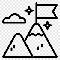 summit, peak, ridge, mountains icon svg