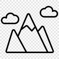 summit, range, peak, hill icon svg