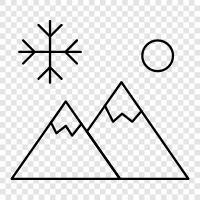 summit, peak, ridge, mountain range icon svg