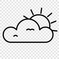 sun, clouds, sky, light icon svg