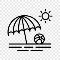 sun, sand, water, surf icon svg