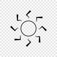 Sonnenbräunung, Sonnenbrand, Sonnenblock, Sonne symbol